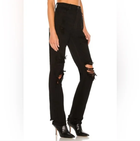 We The Free CRVY Straight Shooter Distressed Jeans - Picture 3 of 10